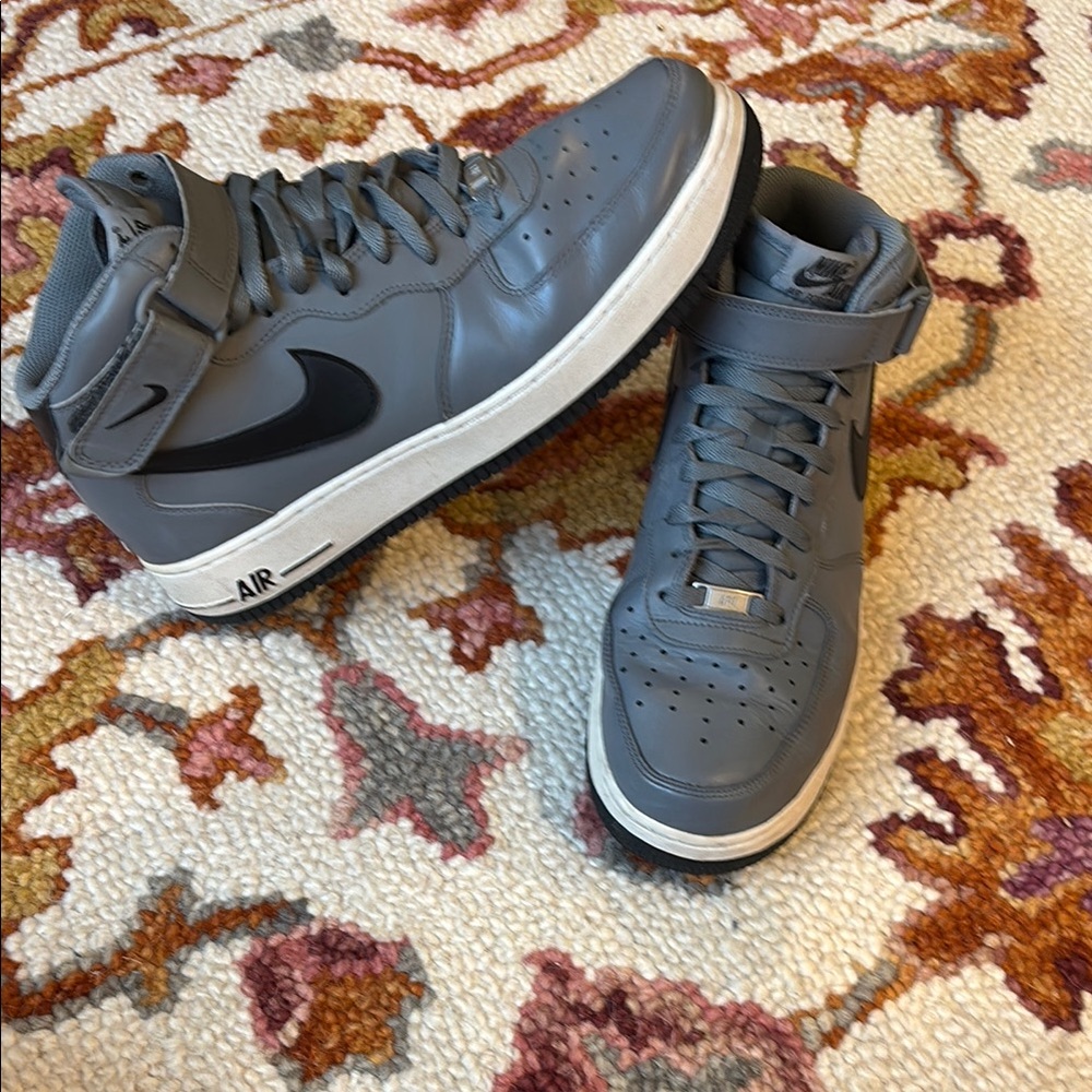 Nike Gray and Black High-Top Sneakers